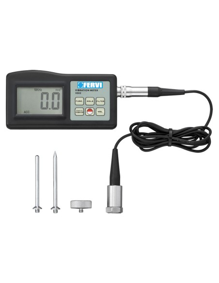 1 - Vibrometre numerique avec sonde Digital Vibration Meter with Probe Fervi v002