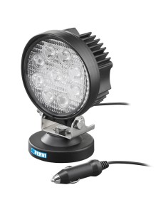 1 - Phare LED rond 12-24v avec base magnetique pour voiture 9 x 3w Fervi 0713/27