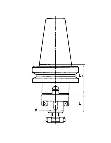 2 - Mandrin porte-fraises combine 16 mm BT 50 pour fraiseuse Fervi 16/D50