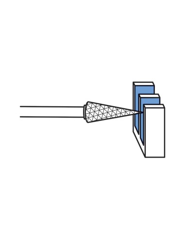 4 - Lot de 5 limes rotatives simples HM 10x20 mm tige 6