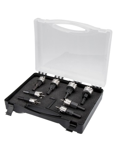 1 - Lot de 8 emporte-pieces HSS pour metal 16-35 mm