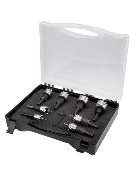 1 - Lot de 8 emporte-pieces HSS pour metal 16-35 mm