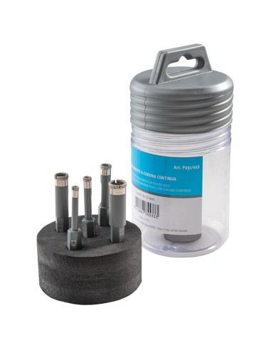 1 - Lot de 5 forets diamantes pour gres 5-12 mm