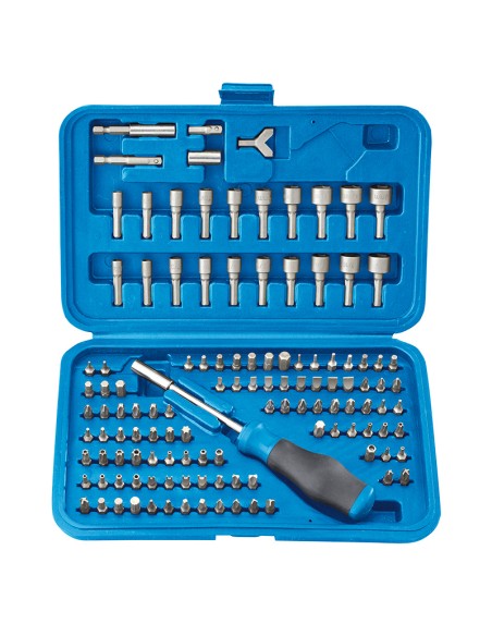 1 - Jeu d'embouts et de douilles pour tournevis avec porte-embout 1/4 Fervi 0358