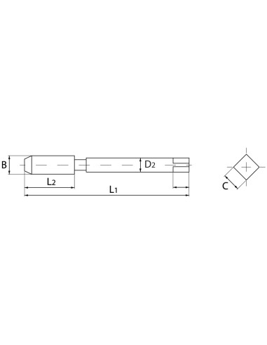 2 - Male bsw sti 9/16 x 12 pour f-coil