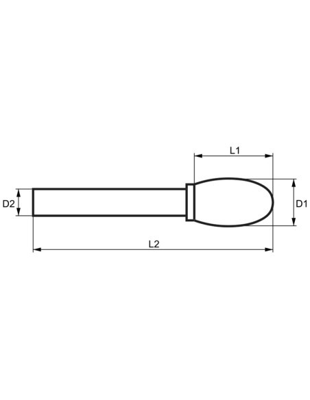 2 - Lime rotative hm ovale croisee 16x25 mm tige 6
