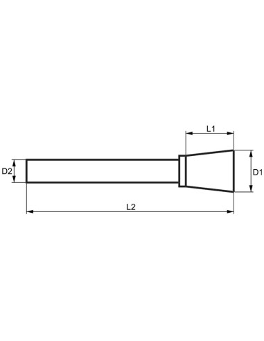 3 - Lime rotative conique tronquee standard HM 16x16 tige 6