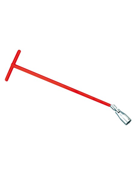 2 - Cle en T pour bougie d'allumage 208 mm Fervi 0078