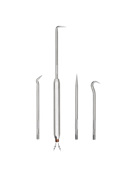 1 - Lot de 4 crochets d'extraction OR avec poignee magnetique Fervi 0456