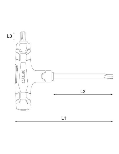 2 - Cle Torx avec manche en plastique t27