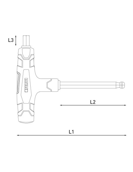 3 - Cle Allen avec manche en plastique 4 mm