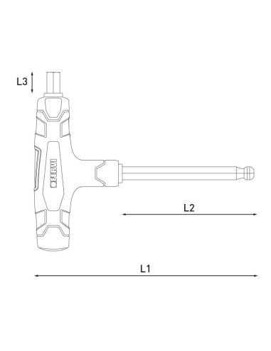 3 - Cle Allen avec manche en plastique 6 mm