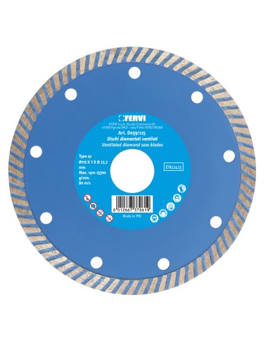 1 - Disque diamant turbo 115 mm Turbo diamond disc 115 mm Fervi d055/115