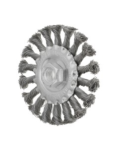 1 - Brosse circulaire en fil metallique torsade 100 mm m14 pour meuleuse