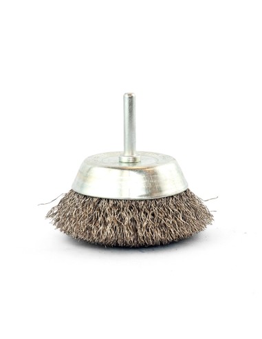 1 - Brosse coupe avec tige en fil d'acier inoxydable 50 x 6 mm Fervi stg050i