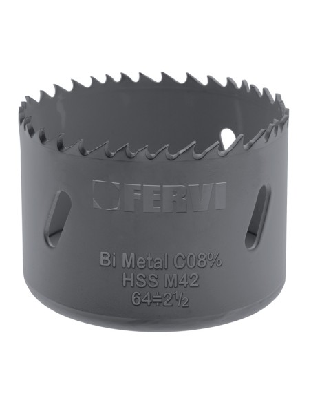 3 - Scie cloche bimetallique cobalt pour metal 89 mm Fervi 0278/089