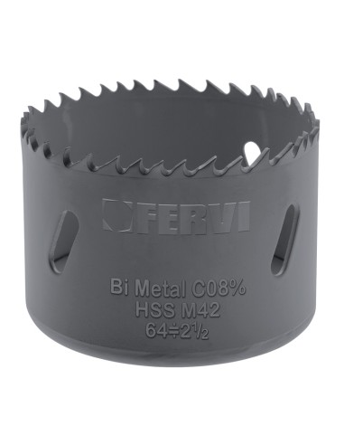 3 - Scie cloche bimetallique cobalt pour metal 140 mm Fervi 0278/140