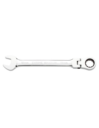 2 - Cle mixte avec tete a cliquet 19mm Fervi 0690/19
