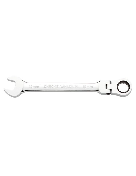 2 - Cle mixte avec tete a cliquet 19mm Fervi 0690/19