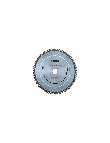 1 - Lame scie circulaire hm widia pour bois disque 250x30 mm 60 dents Fervi 0702