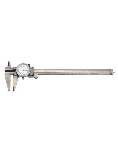 1 - Pied a coulisse en acier inoxydable 200 mm avec comparateur resolution 002 mm
