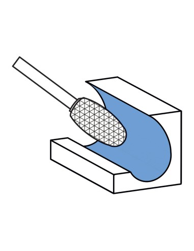 3 - Lime rotative hm ovale aluminium 12x20 mm tige 6