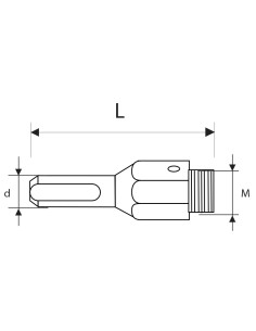 1 - Arbre pour scies cloches 15 -34 mm hole saw shaft 15 -34 mm fervi f015/002