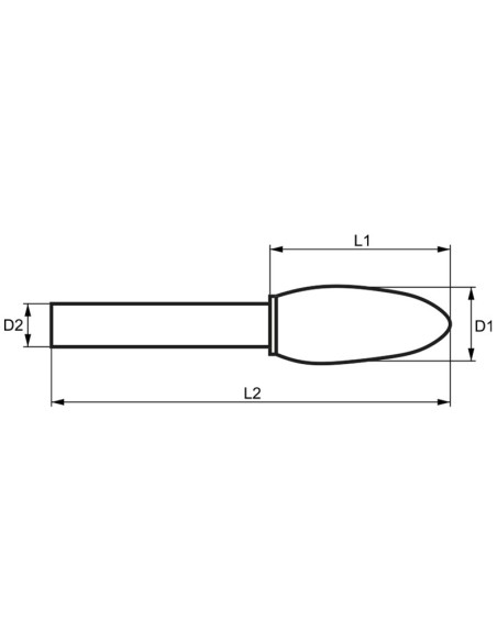 2 - Lime rotative Hm a lance arrondie aluminium 12x32 mm tige 6