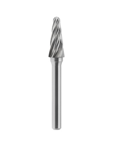 1 - Lime rotative conique HM a pointe arrondie aluminium 10x25 mm tige 6