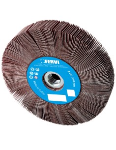 1 - Roue a lamelles en toile trou filete 125 x 20 mm m14 grain 40