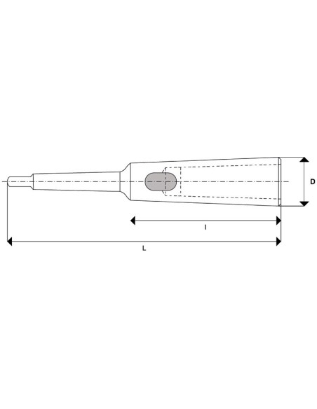 2 - Cone Morse reduction prolongee 2 - 2 cm Fervi