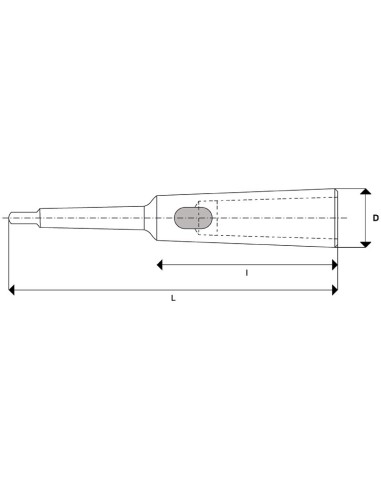 2 - Cone Morse reduction prolongee 5 - 1 cm Fervi