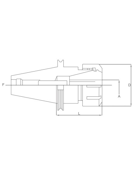 3 - Mandrin ISO 40 pour fraises ISO 40 bit holder chuck for cutters Fervi 3/a/40