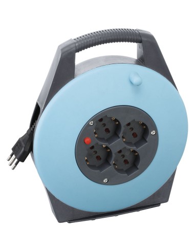 1 - Enrouleur de rallonge electrique 20 metres prise 3x15 shuko fervi a010/20