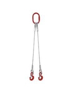 1 - Suspension 2 bras 1000 mm avec cable acier 12 mm Fervi an2g/12/1