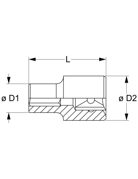 3 - Cle a douille hexagonale 1/4 de 5 mm Hex socket wrench 5 mm 1/4 Fervi bn4e5n005a