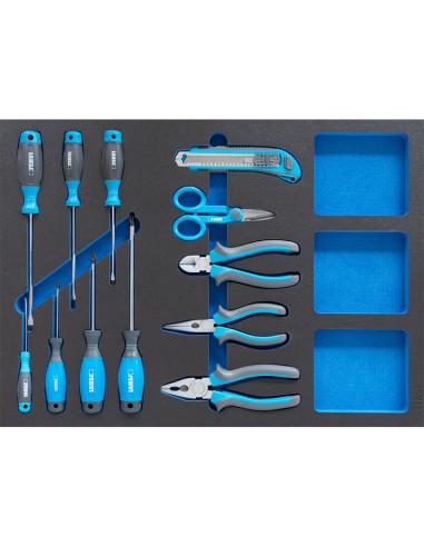 2 - Coffre a roulettes avec outils d'atelier 142 pieces