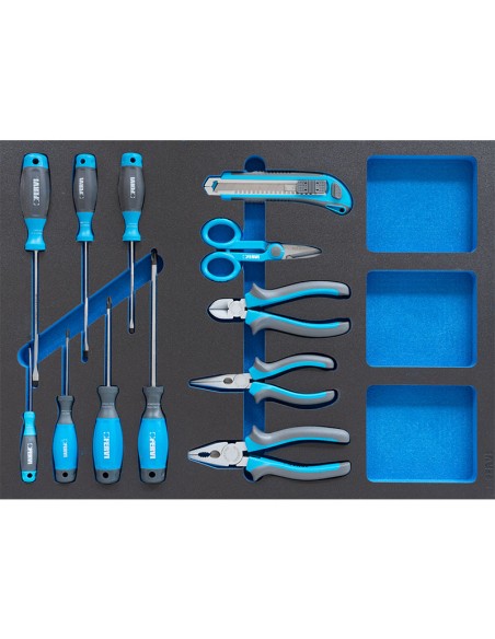 2 - Coffre a roulettes avec outils d'atelier 142 pieces