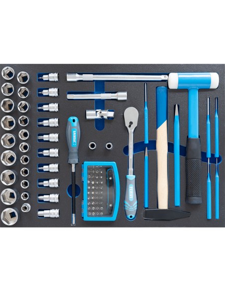 3 - Coffre a roulettes avec outils d'atelier 142 pieces