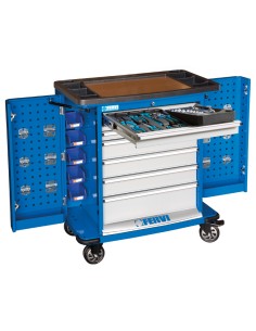 1 - Coffre a roulettes avec outils d'atelier de 72 pieces