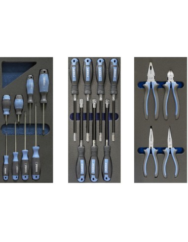 2 - Coffre a roulettes avec outils d'atelier de 72 pieces