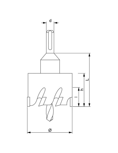 2 - Scie cloche a insert en carbure de 51 mm pour metal