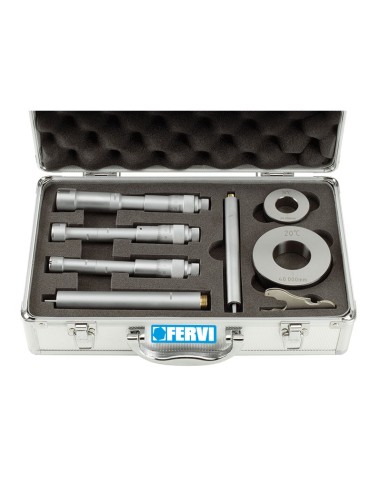 1 - Jeu de micrometres a 3 points pour trous interieurs et borgnes de 6 a 12 mm