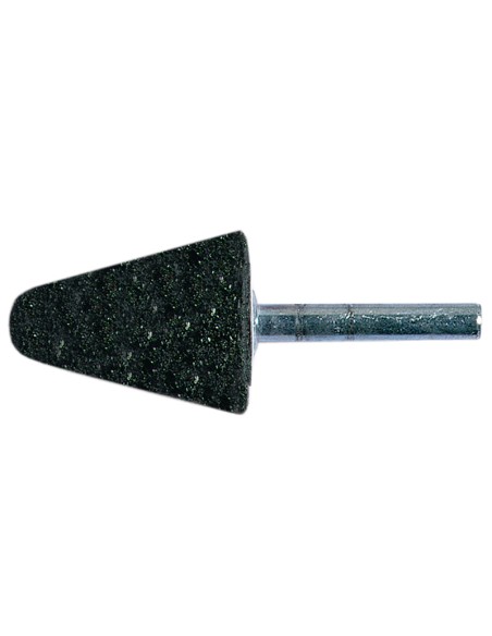 1 - Meule conique a queue en resine en bakelite 15x40x6 mm