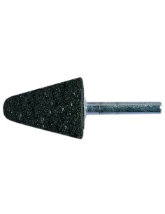 1 - Meule conique a queue en resine en bakelite 25x35x6 mm