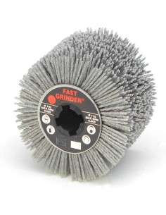 2 - Roue en fil de nylon pour satineuse 100x100x 191 mm grain 80