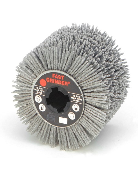 2 - Roue en fil de nylon pour satineuse 100x100x 191 mm grain 80