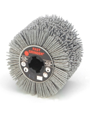 2 - Roue en fil de nylon pour satineuse 100x100x13 mm grain 80