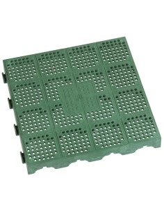 1 - Plateforme modulaire en polypropylene vert 400 x 400 x 48 mm