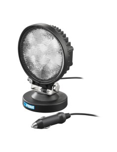 3 - Phare LED rond 12-24v avec base magnetique pour voiture 6 x 3w Fervi 0713/18